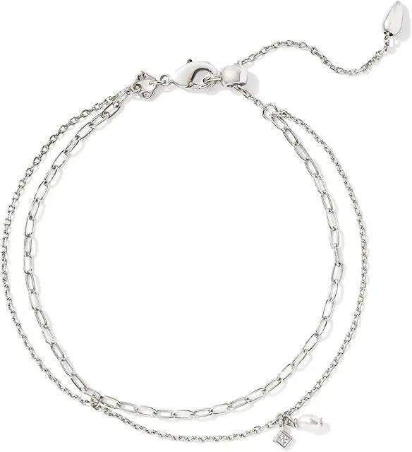 Kendra Scott Eve Multi Strand Bracelet (Silver White Pearl) Bracelet Cover