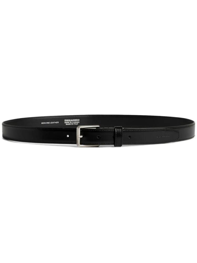 DSQUARED2 logo-debossed leather belt - Black Cover