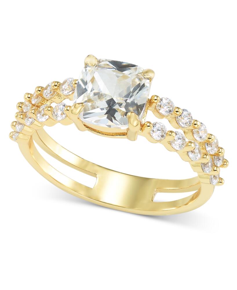 Charter Club Gold-Tone Cubic Zirconia Double Band Ring, Created for Macy's - Gold Cover