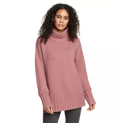 Eddie Bauer Women's Rest & Repeat Funnel-Neck Sweater - Solid Cover