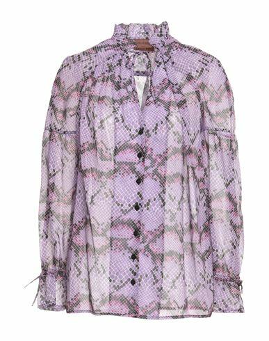 Alessia Santi Woman Shirt Purple Polyester Cover