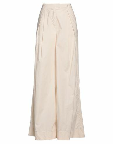 Manila Grace Woman Pants Cream Cotton Cover