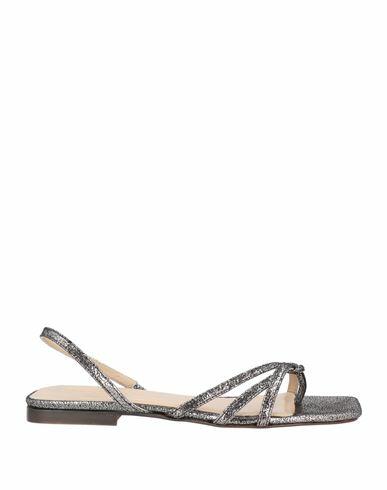 Manila Grace Woman Thong sandal Steel grey Ovine leather Cover