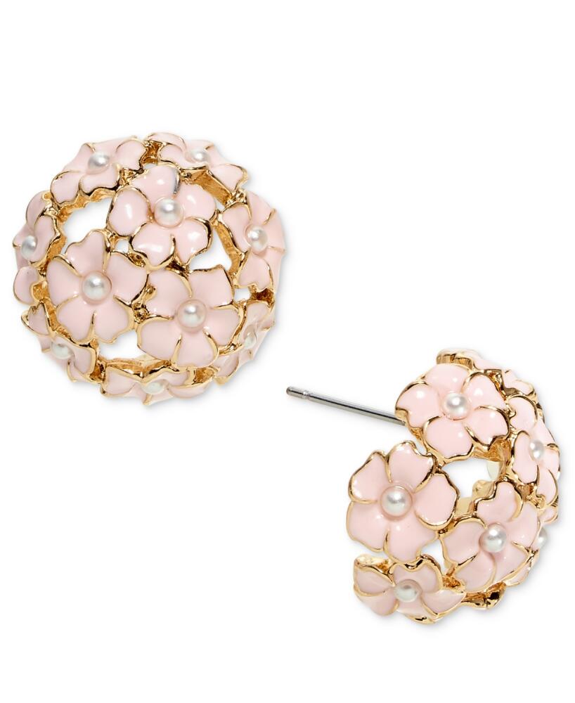 Charter Club Gold-Tone Imitation Pearl & Color Flower Cluster Stud Earrings, Created for Macy's - Gold Cover