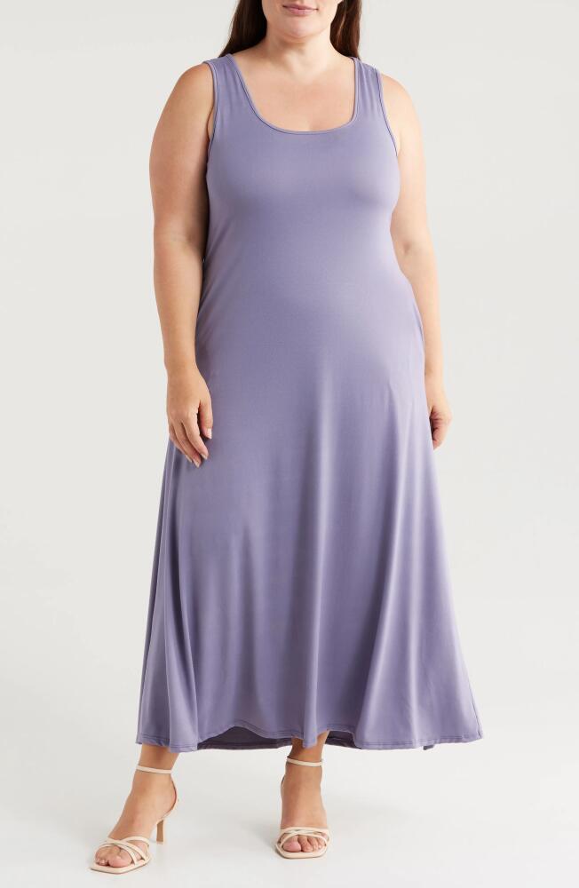 24seven Comfort Apparel Maxi Tank Dress in Mauve Cover