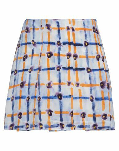 Marni Woman Mini skirt Sky blue Silk Cover