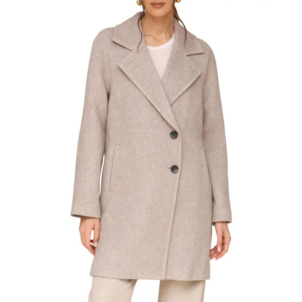 Avec Les Filles Walker Notch Lapel Coat in Stone Grey Cover