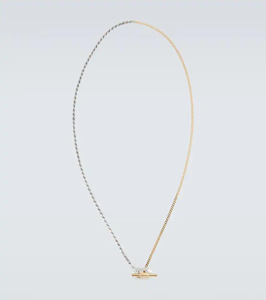 Bottega Veneta Facet 18kt gold-plated and sterling silver necklace Cover