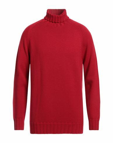 H953 Man Turtleneck Red Merino Wool Cover