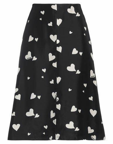 Marni Woman Midi skirt Black Silk Cover