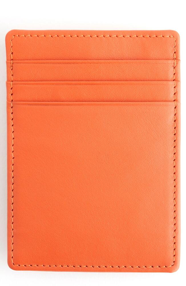 ROYCE New York Magnetic Money Clip Card Case in Burnt Orange Cover