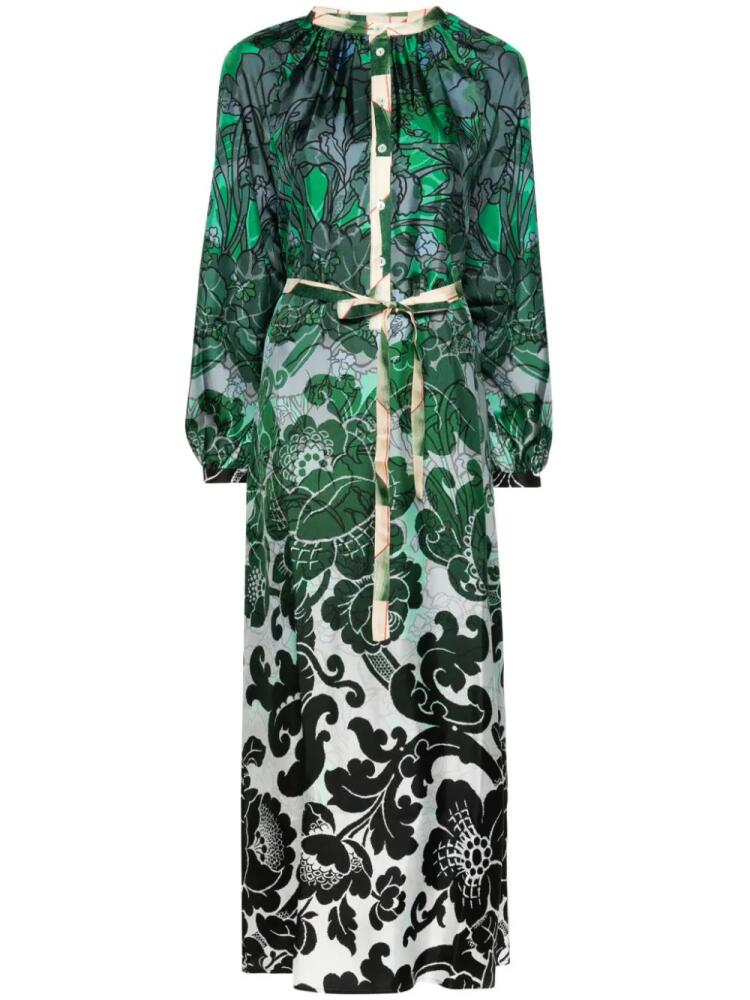 Pierre-Louis Mascia floral silk maxi dress - Green Cover