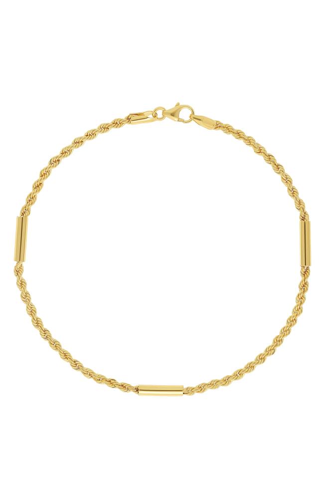 Bony Levy 14K Gold Florentine Bar Bracelet in 14K Yellow Gold Cover