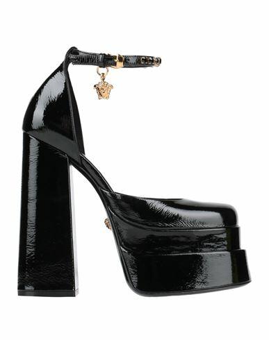 Versace Woman Pumps Black Leather Cover