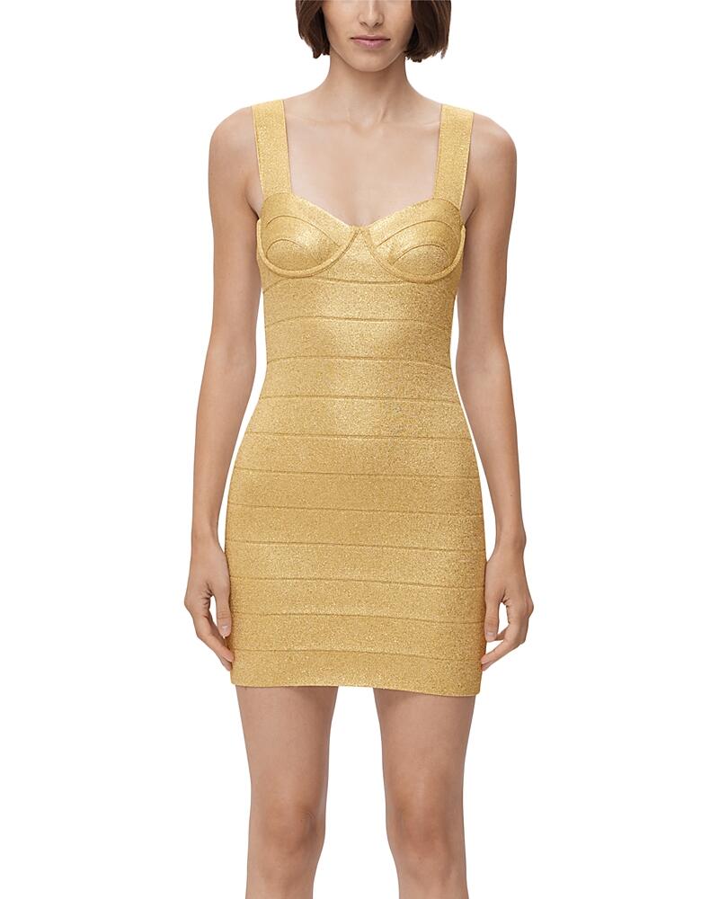 Herve Leger Disco Knit Bustier Mini Dress Cover