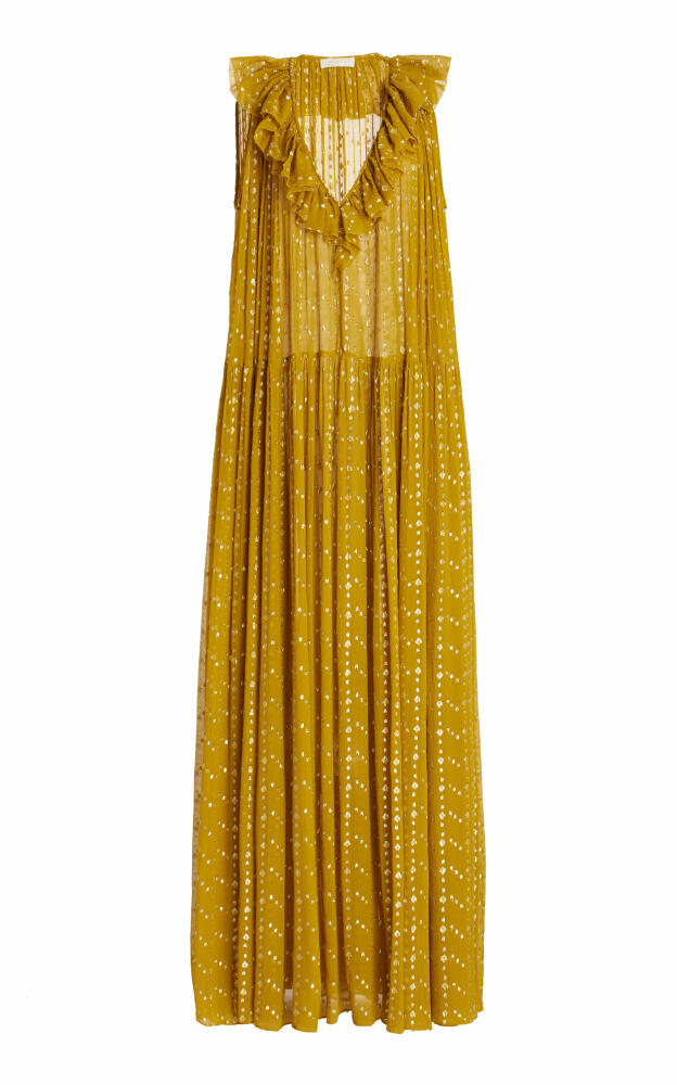 Ulla Johnson - Audelia Embellished Silk Gown - Yellow Cover