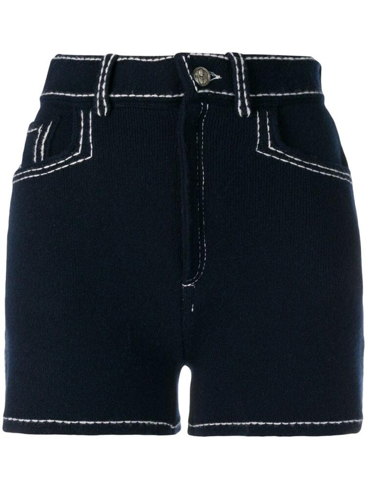 Barrie stitch-detail shorts - Blue Cover