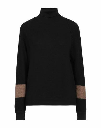 Gran Sasso Woman Turtleneck Black Virgin Wool, Alpaca wool, Polyamide Cover