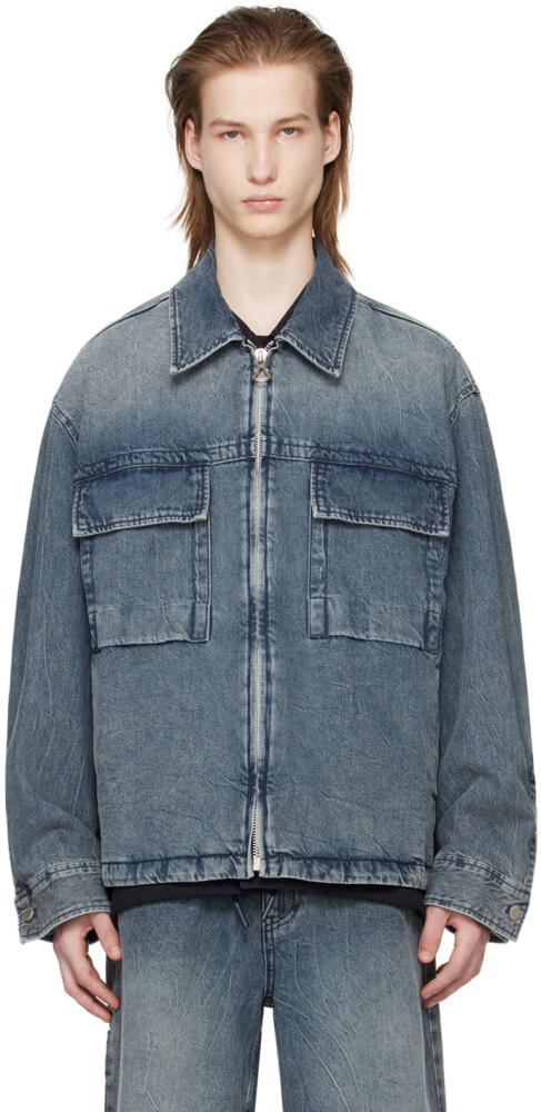 Solid Homme Blue Faded Denim Jacket Cover