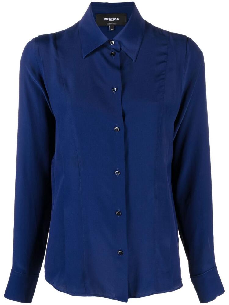 Rochas button-up long-sleeve shirt - Blue Cover