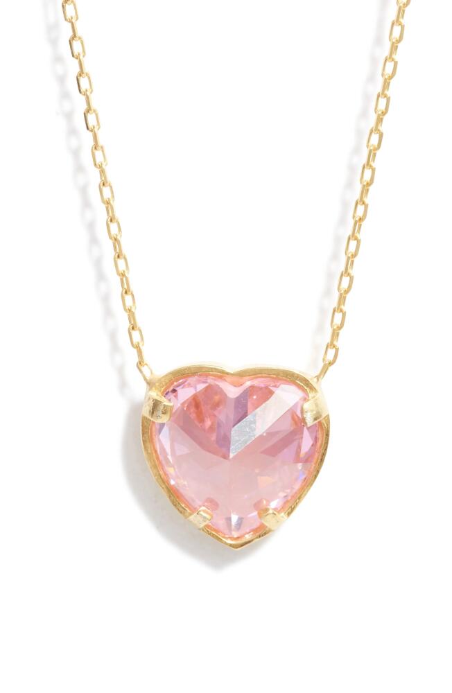 SHYMI Heart Bezel Pendant Necklace in Gold/Light Pink Cover