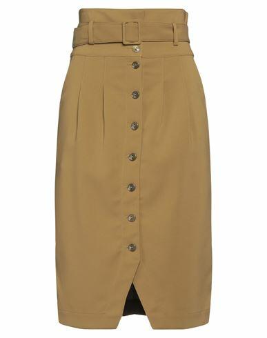 Patrizia Pepe Woman Midi skirt Military green Polyester, Elastane Cover