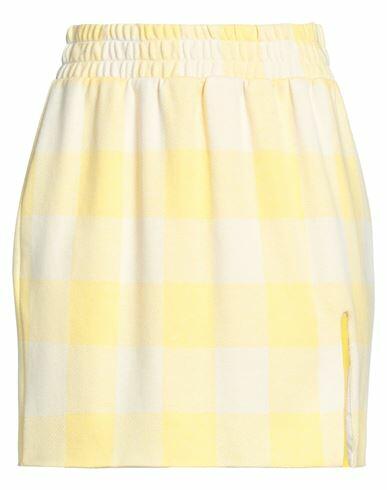 Haveone Woman Mini skirt Yellow Polyester, Cotton, Elastane Cover