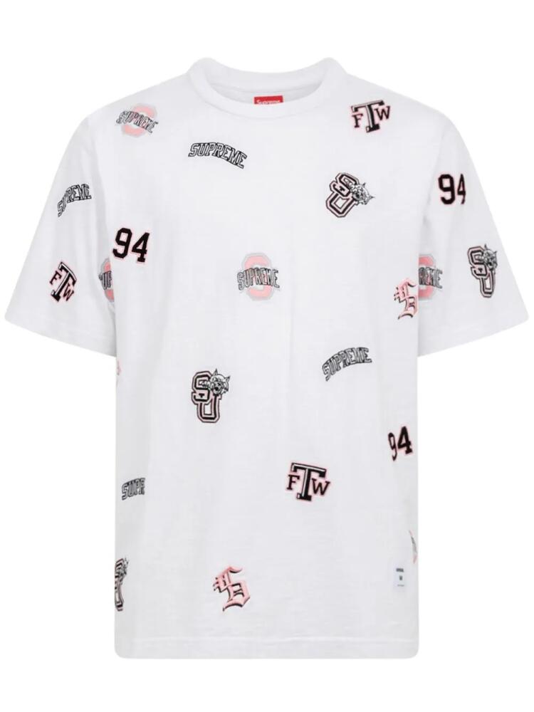 Supreme University logo-print T-shirt - White Cover