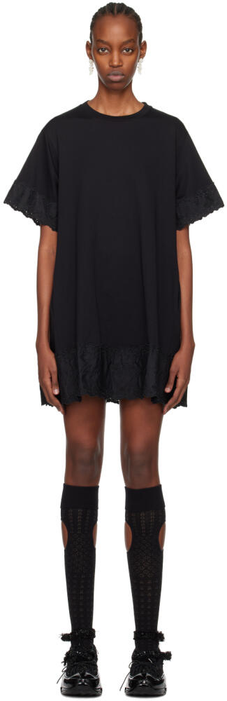 Simone Rocha Black A-Line T-Shirt Minidress Cover