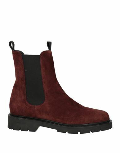 Carmens Woman Ankle boots Burgundy Leather Cover