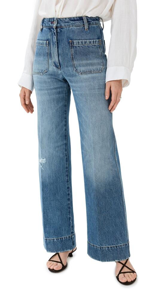 Victoria Beckham Alina Jeans Worn Blue Wash Cover