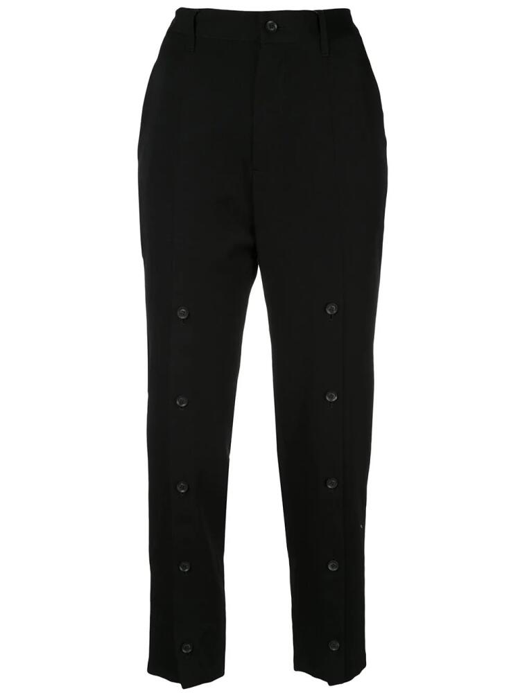 Yohji Yamamoto high rise slim-fit trousers - Black Cover