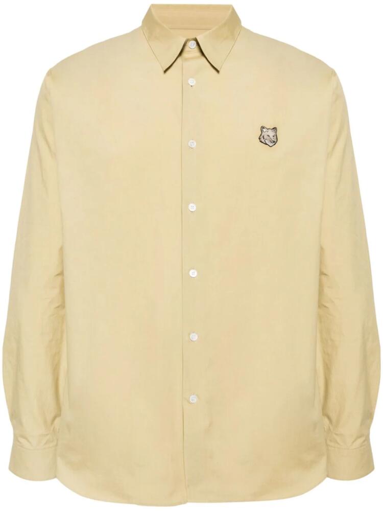 Maison Kitsuné Fox Head cotton shirt - Neutrals Cover