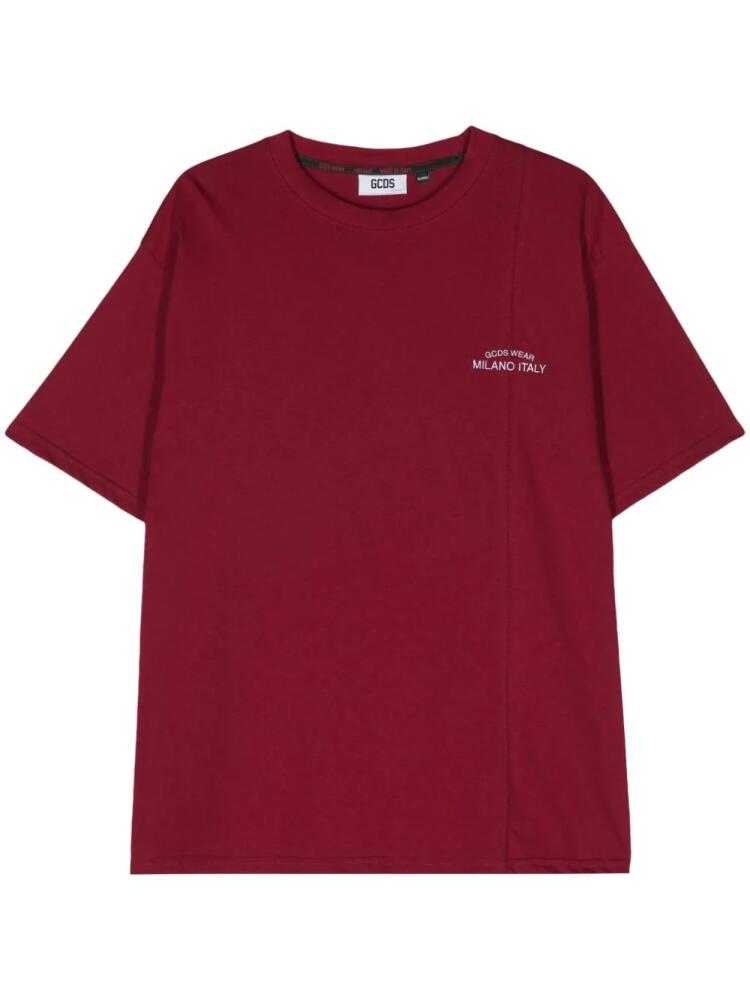 GCDS embroidered-logo cotton T-shirt Cover