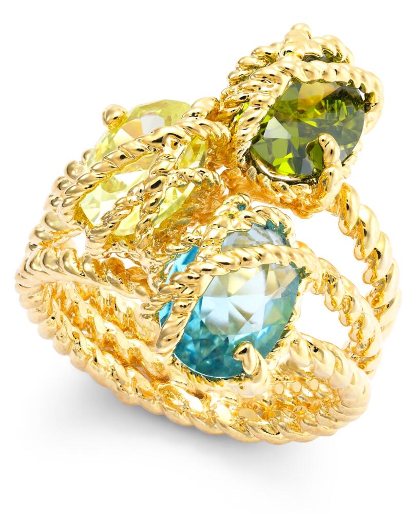 Charter Club Stone Trio Rope Ring in Gold Plate, Created for Macy's - Gold Cover