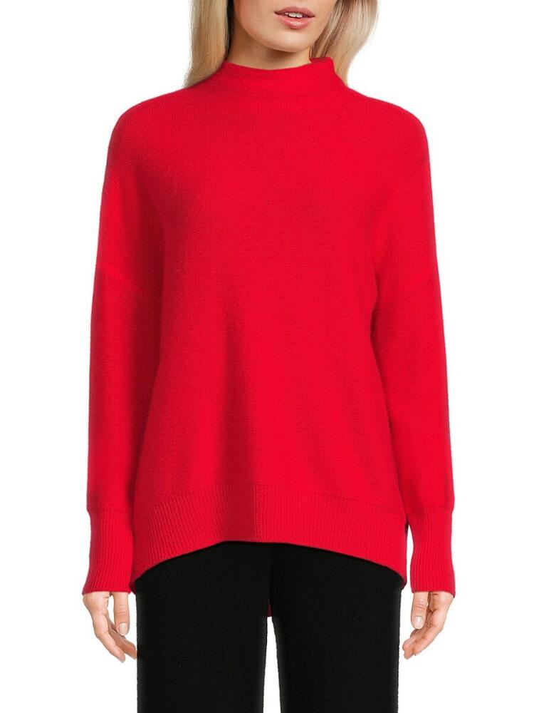 Saks Fifth Avenue Women's Drop Shoulder 100% Cashmere Sweater - Rouge Cover