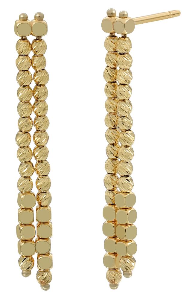 Bony Levy 14K Gold Beaded Drop Earrings in 14K Yellow Gold Cover