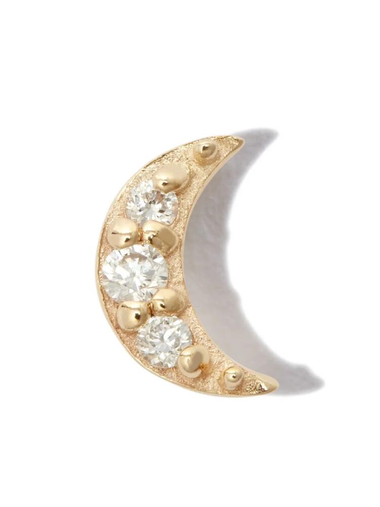 Otiumberg 14K yellow gold Moon stud earring Cover