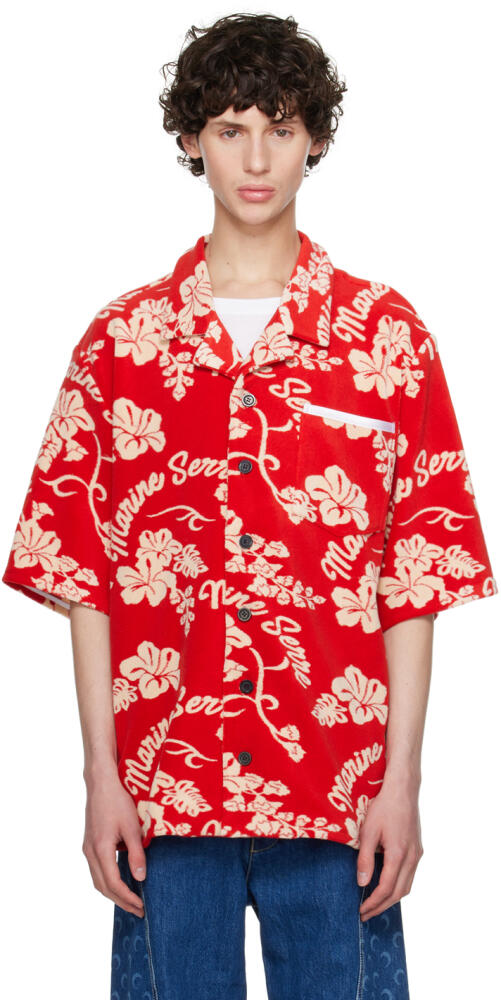 Marine Serre Red Jacquard Shirt Cover