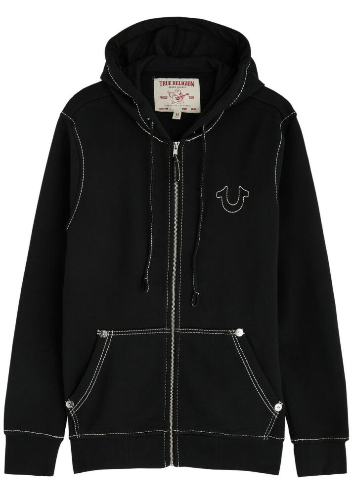 True Religion Big T Hooded Cotton-blend Sweatshirt - Black Cover