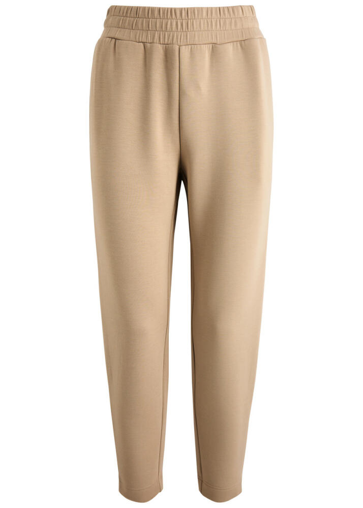 Varley The Slim Zip Stretch-jersey Sweatpants - Taupe Cover