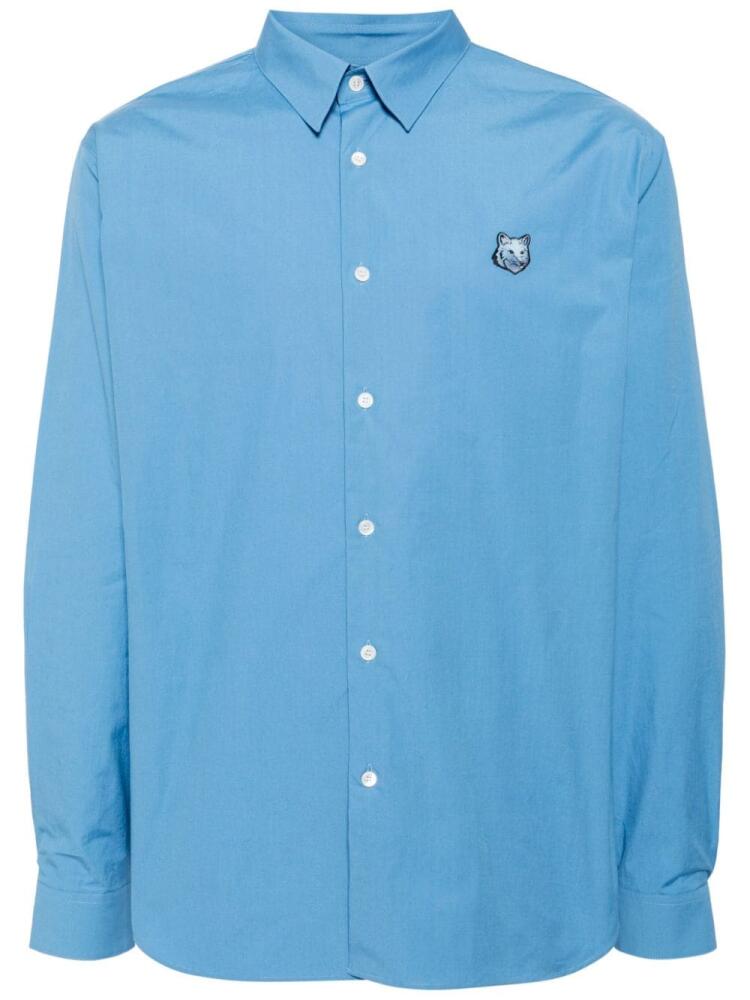 Maison Kitsuné Fox Head cotton shirt - Blue Cover