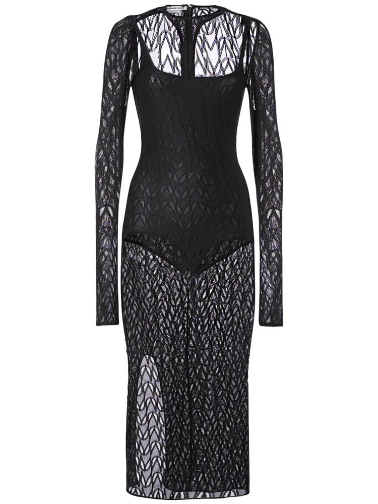 ALESSANDRO VIGILANTE Jogotype Jersey Long Sleeve Midi Dress Cover