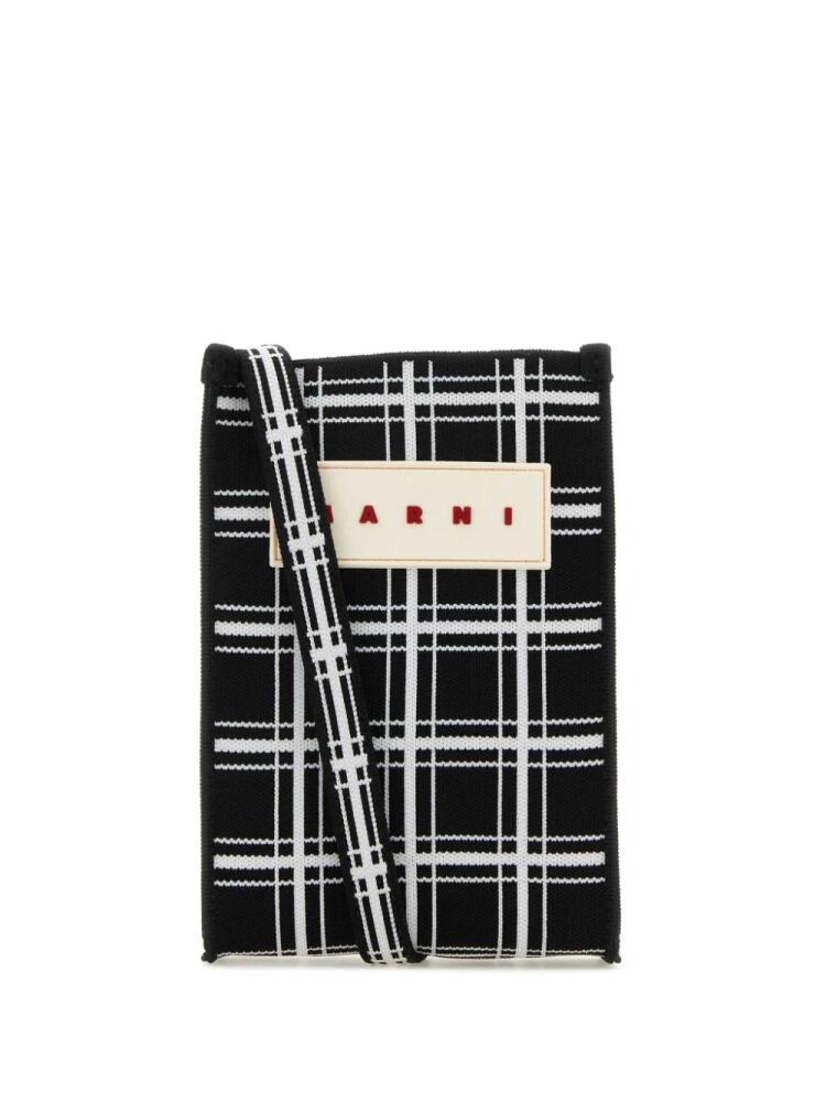 Marni checked crossbody bag - Black Cover