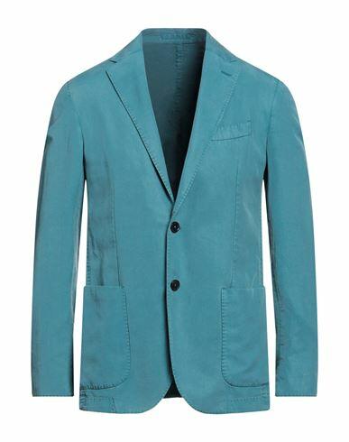 L. b.m. 1911 Man Blazer Deep jade Lyocell, Linen, Cotton Cover