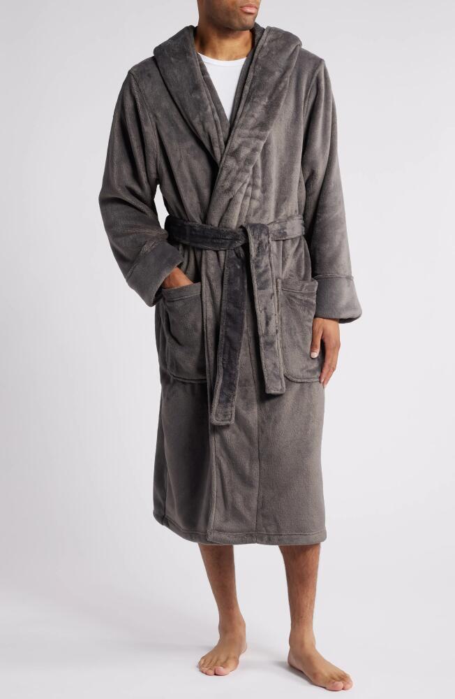 Nordstrom Fleece Hooded Robe in Grey Tornado Cover