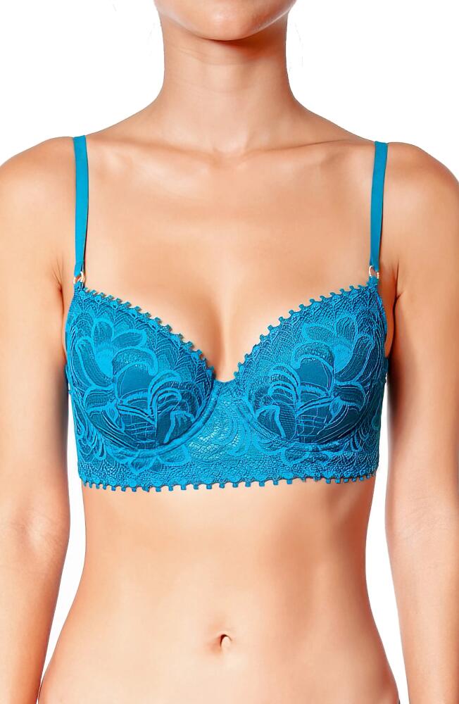 Huit Bijou Underwire Demi Bustier in Turquoise Cover