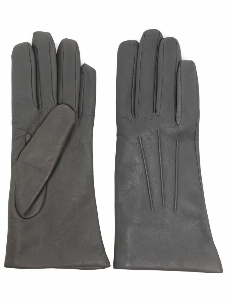 DENTS Isabelle cashmere-lined leather gloves - Grey Cover