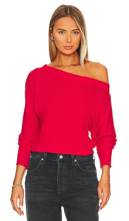 Bobi Off The Shoulder Top in Red Cover