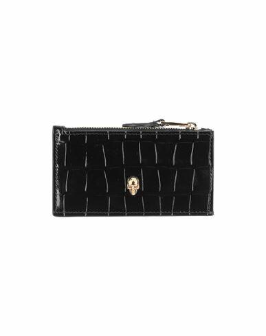 Alexander Mcqueen Woman Document holder Black Soft Leather Cover